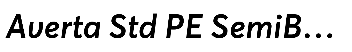Averta Std PE SemiBold Italic
